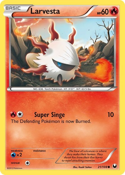 Larvesta (21) (Dark Explorers) Medium Play