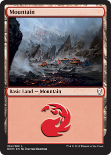 Mountain (264) (Dominaria) Light Play