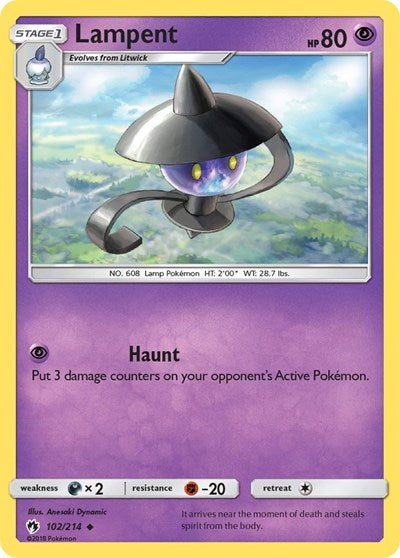 Lampent (SM - Lost Thunder) Heavy Play Reverse Holofoil