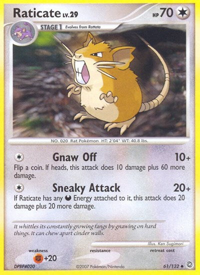 Raticate (Secret Wonders) Light Play