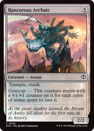 Rancorous Archaic (Secrets of Strixhaven) Light Play Foil
