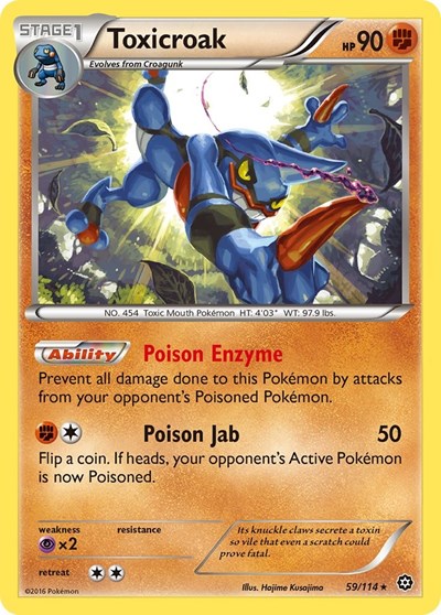 Toxicroak (XY - Steam Siege) Light Play
