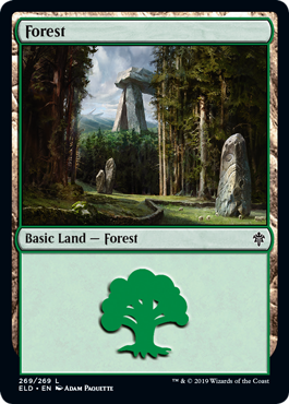 Forest (269) (Throne of Eldraine) Light Play