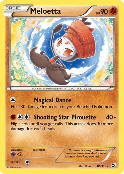 Meloetta (86) (Legendary Treasures) Heavy Play