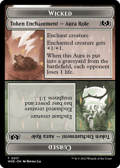 Wicked Role / Cursed Role Token (Wilds of Eldraine) Light Play