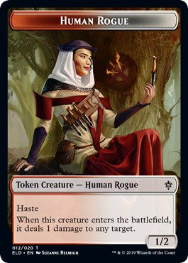 Human Rogue Token (Throne of Eldraine) Light Play