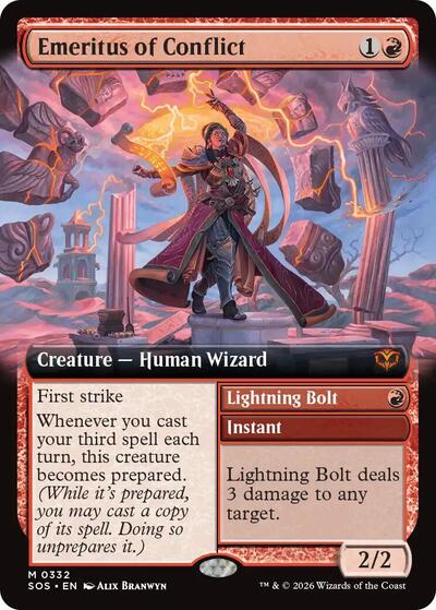 Emeritus of Conflict (Extended Art) (Secrets of Strixhaven) Near Mint Foil