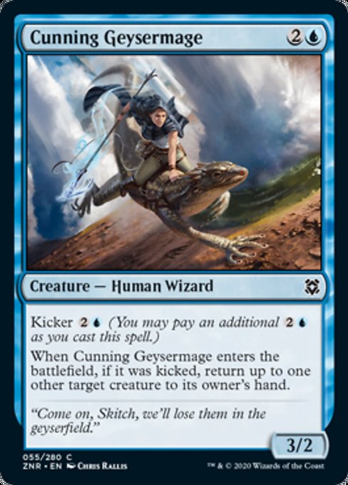 Cunning Geysermage (Zendikar Rising) Light Play Foil
