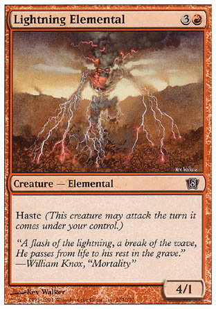 Lightning Elemental (8th Edition) Light Play