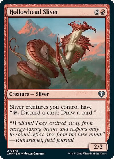 Hollowhead Sliver (Commander Masters) Light Play