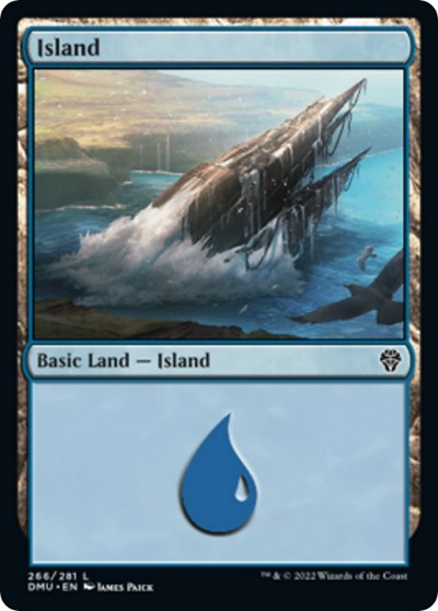 Island (266) (Dominaria United) Light Play Foil