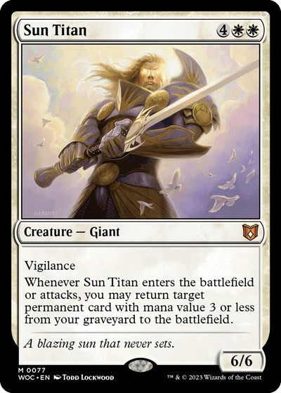 Sun Titan (Commander: Wilds of Eldraine) Light Play