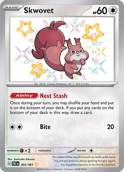 Skwovet (SV: Paldean Fates) Light Play Holofoil