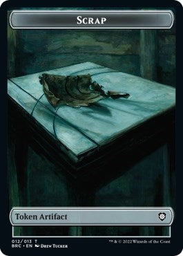 Scrap / Phyrexian Myr Double-sided Token (Commander: The Brothers' War) Light Play