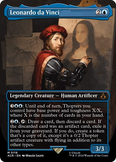 Leonardo da Vinci (Borderless) (Universes Beyond: Assassin's Creed) Near Mint Foil