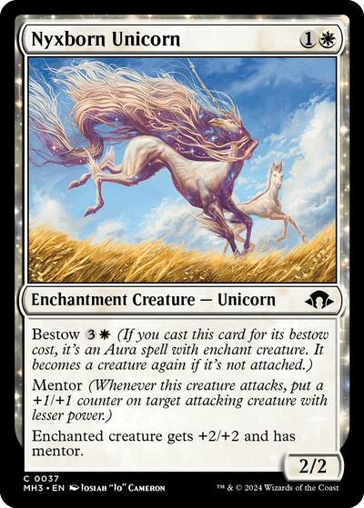 Nyxborn Unicorn (Modern Horizons 3) Light Play