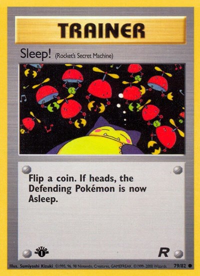 Sleep! (Rocket's Secret Machine) (Team Rocket) Heavy Play Unlimited