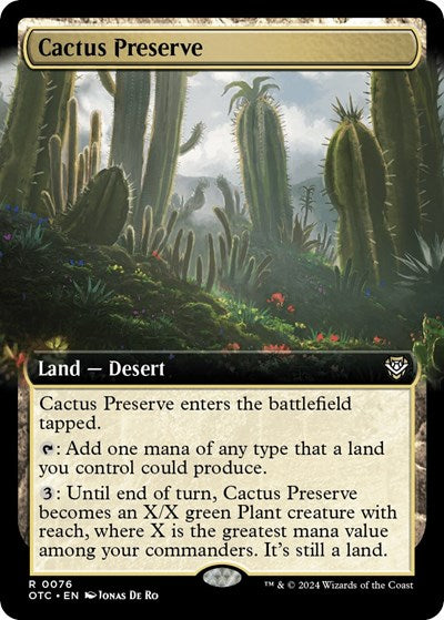 Cactus Preserve (Extended Art) (Commander: Outlaws of Thunder Junction) Light Play