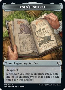 Volo's Journal Token (Commander Legends: Battle for Baldur's Gate) Light Play