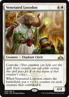 Venerated Loxodon (Guilds of Ravnica) Light Play Foil