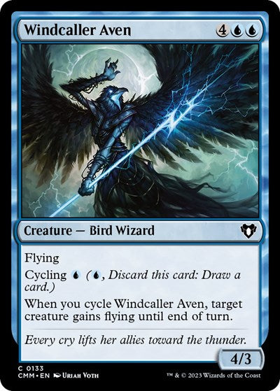Windcaller Aven (Commander Masters) Light Play