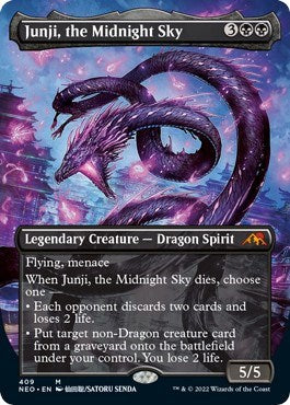 Junji, the Midnight Sky (Borderless) (Kamigawa: Neon Dynasty) Light Play
