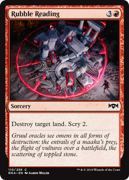 Rubble Reading (Ravnica Allegiance) Light Play