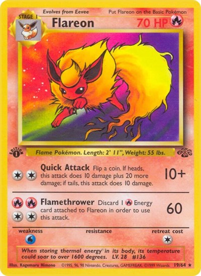 Flareon (19) (Jungle) Heavy Play Unlimited