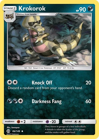 Krokorok (SM Base Set) Light Play