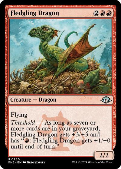 Fledgling Dragon (Modern Horizons 3) Light Play Foil