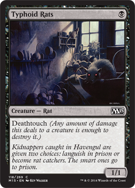 Typhoid Rats (Magic 2015 Core Set) Light Play