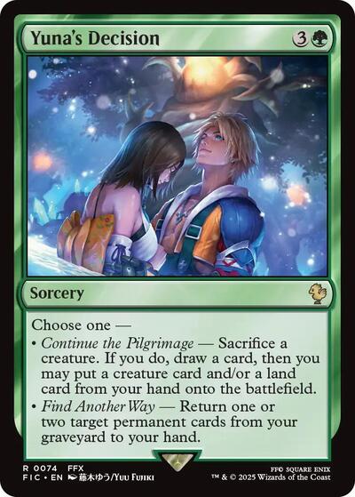 Yuna's Decision (Commander: FINAL FANTASY) Light Play