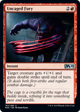 Uncaged Fury (Magic 2020 Core Set) Medium Play