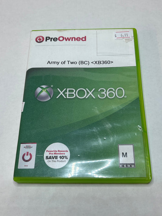 Army of Two (Xbox 360) (Preowned Gamestop case)(disc only)