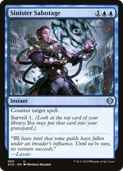 Sinister Sabotage (Commander 2022 Starter Decks) Light Play