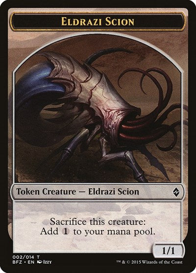 Eldrazi Scion Token (002) (Battle for Zendikar) Light Play