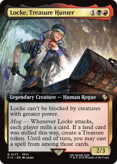 Locke, Treasure Hunter (Extended Art) (Commander: FINAL FANTASY) Light Play Foil