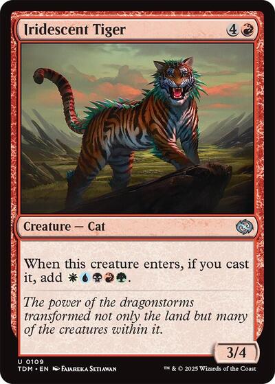 Iridescent Tiger (Tarkir: Dragonstorm) Light Play