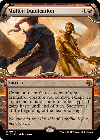 Molten Duplication (Showcase) (Outlaws of Thunder Junction: The Big Score) Light Play Foil