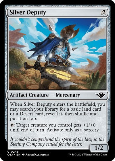 Silver Deputy (Outlaws of Thunder Junction) Light Play Foil