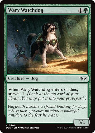Wary Watchdog (Duskmourn: House of Horror) Light Play Foil