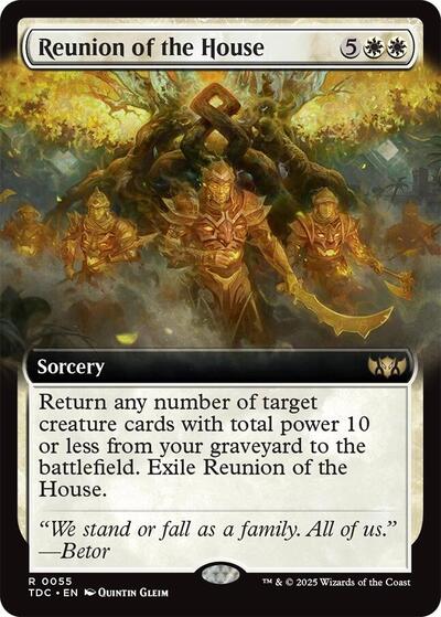 Reunion of the House (Extended Art) (Commander: Tarkir: Dragonstorm) Light Play