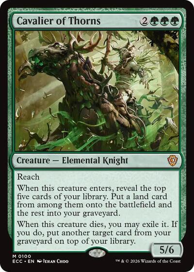 Cavalier of Thorns (Commander: Lorwyn Eclipsed) Light Play