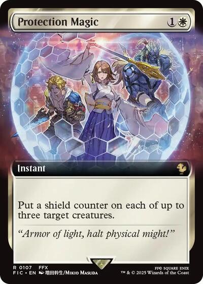 Protection Magic (Extended Art) (Commander: FINAL FANTASY) Light Play