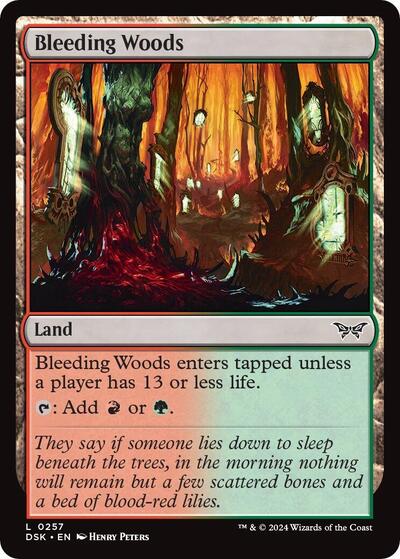 Bleeding Woods (Duskmourn: House of Horror) Light Play Foil