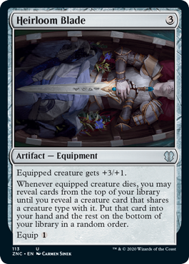 Heirloom Blade (Commander 2020 Zendikar Rising) Light Play