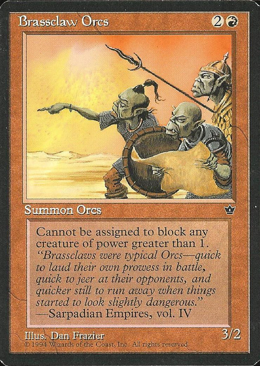 Brassclaw Orcs (Frazier) (Fallen Empires) Light Play