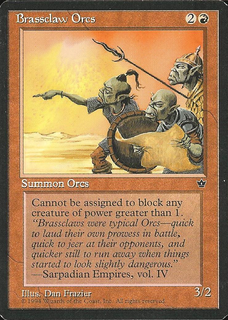 Brassclaw Orcs (Frazier) (Fallen Empires) Light Play