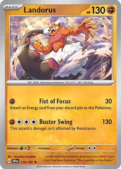 Landorus (SV08: Surging Sparks) Light Play Holofoil