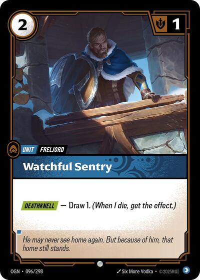 Watchful Sentry (Origins) Light Play Foil